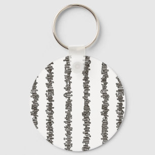 Sticks And Stones-Zwart En Wit Modern Sleutelhanger