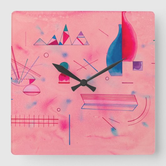 Sticks, The Roos, 1933, door Wassily Kandinsky Vierkante Klok (Voorkant)