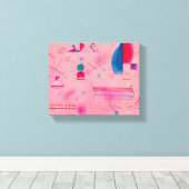 Sticks, The Rose, 1933 by Wassily Kandinsky Canvas Afdruk (Insitu (Houten vloer))