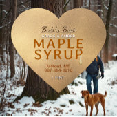Sticky drip Grunge Label MAPLE SIROOP op het hart