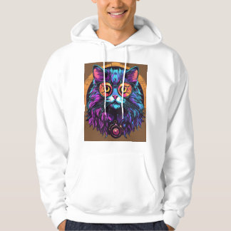 Sticky Kitty–Levendige Cursieve Graffiti Logo T-sh Hoodie