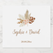 Sticky Labels Bruiloft Bohemian Likeurfles Etiket (Enkel label)