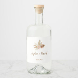 Sticky Labels Bruiloft Bohemian Likeurfles Etiket