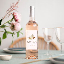 Sticky Labels Bruiloft Bohemian Wijn Etiket