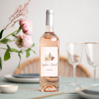 Sticky Labels Bruiloft Bohemian Wijn Etiket