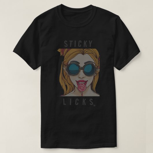 STICKY LICKS LOLLIPOP T-shirt (Design voorkant)