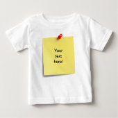 Sticky Note Baby T-shirt Sjabloon - je eigen tekst (Voorkant)