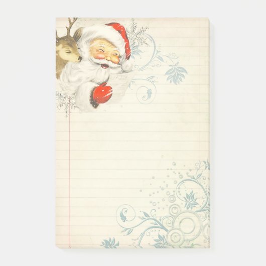 Sticky Note Pad voor Santa & Reindeer Post-it (Voorkant)