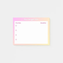 Sticky Note Planner – Prioriteiten & Deadline Lay-