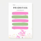 Sticky Note PRIORITY Checkbox Pink Lily (Voorkant)