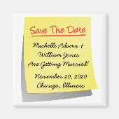 Sticky Note Save the Date Magnet (Voorkant)