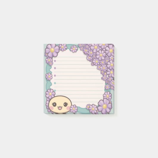  Sticky Note Sjabloon met Botanical (Voorkant)