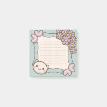 Sticky Note Sjabloon met Whimsical Florals