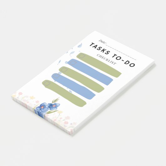 Sticky Note TASKS TO-DO Check Box Blue Orchid (Schuin)