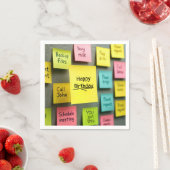 Sticky Note Verjaardag Servet (Insitu)