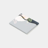 Sticky Notes Baby Roze Kosmos op Navy (Schuin)