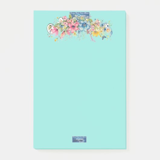 Sticky Notes (Floral Blue-Notes2)RFPMDesigns©️2024 (Voorkant)
