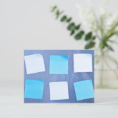 Sticky Notes in de badkamer Briefkaart (Staand voorkant)