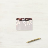 Sticky Notes Katoenen tak op donkere houtstengel (Op bureau)