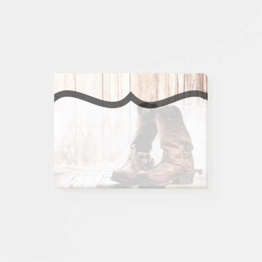 Sticky Notes Laarzen Landelijk Rustiek Western Dra (Voorkant)