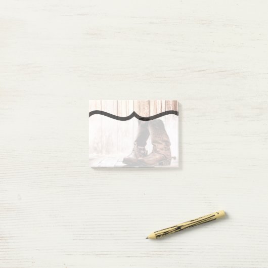 Sticky Notes Laarzen Landelijk Rustiek Western Dra (Op bureau)