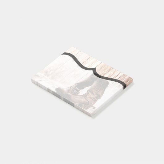 Sticky Notes Laarzen Landelijk Rustiek Western Dra (Schuin)