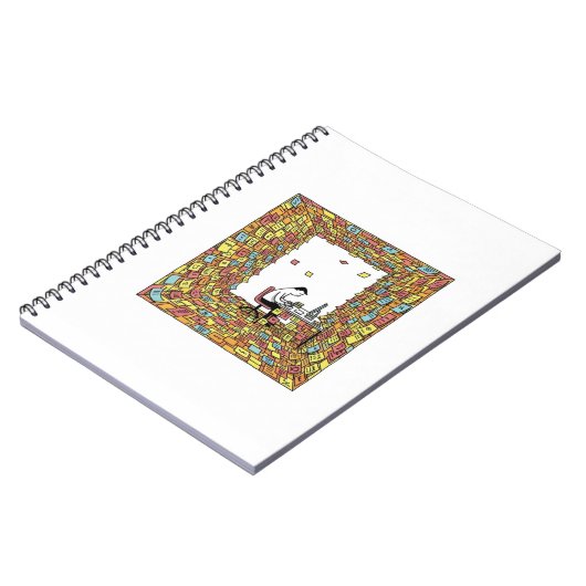 Sticky Notes – Overweldigd Kantoor Art Notitieboek (Linkerzijde)