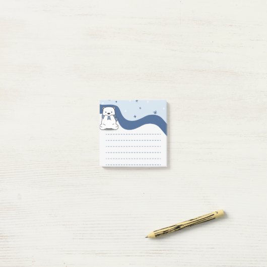 Sticky Notes/Post-it Notes Design Polar Beer Theme (Op bureau)