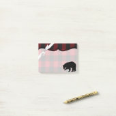 Sticky Notes Red Buffalo Plaid Beer Zwart (Op bureau)