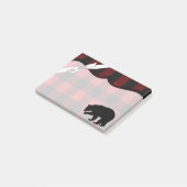 Sticky Notes Red Buffalo Plaid Beer Zwart (Schuin)