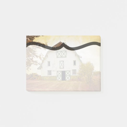 Sticky Notes Sunset Barn Country Rustiek veld Hooi (Voorkant)