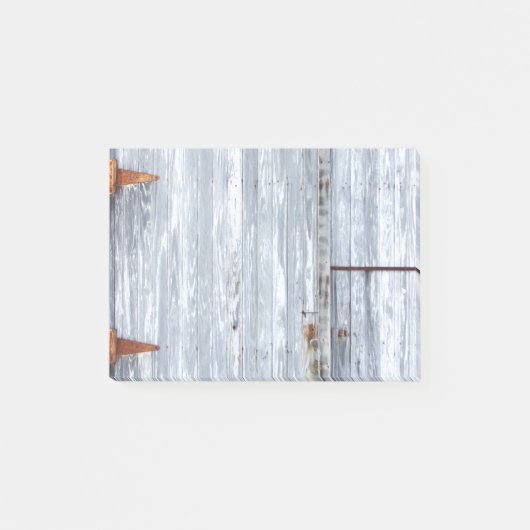 Sticky Notes Wit Wassen Hout Schuur Deur Land Rus (Voorkant)