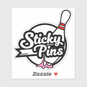 "Sticky Pins" Bowling Team Logo Sticker