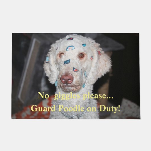 Sticky poodle deurmat (Voorkant)