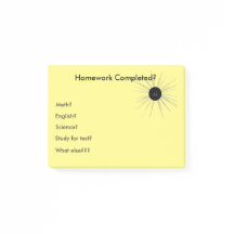 Sticky Postit Note Homework