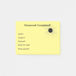 Sticky Postit Note Homework