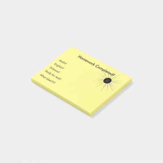 Sticky Postit Note Homework (Schuin)