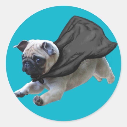 Sticky Pugs Ronde Sticker (Voorkant)