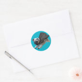 Sticky Pugs Ronde Sticker (Envelop)