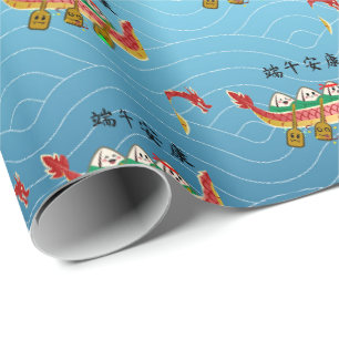 Sticky Rice Dumpling op Dragon Boat Festival Cadeaupapier