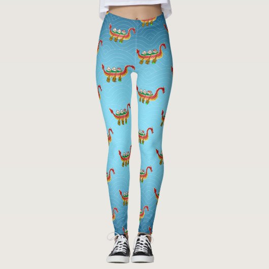 Sticky Rice Dumpling op Dragon Boat Festival Leggings (Voorkant)
