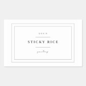 Sticky Rice Food Label Stickers (Voorkant)