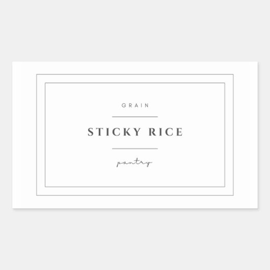 Sticky Rice Food Label Stickers (Voorkant)