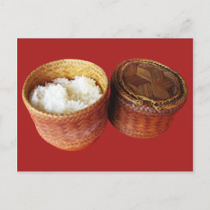 Sticky Rice [Khao Niao] Thai Lao Food Briefkaart