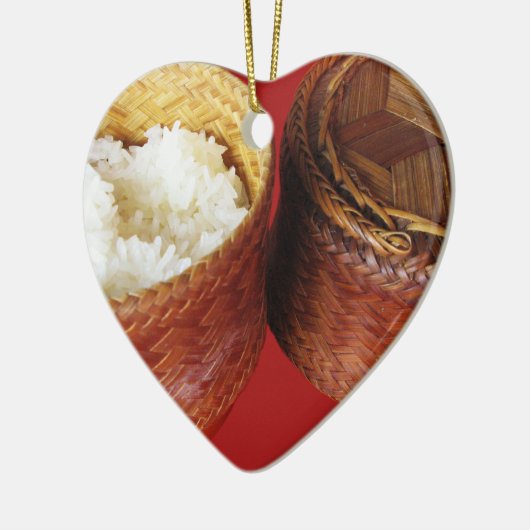 Sticky Rice [Khao Niao] Thai Lao Food Keramisch Ornament (Links)