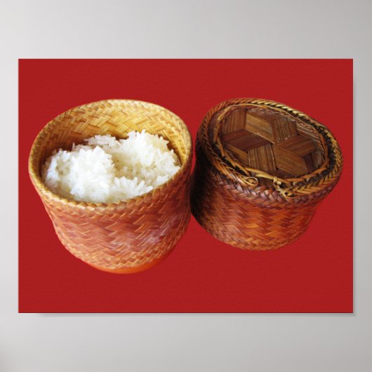 Sticky Rice [Khao Niao] Thai Lao Food Poster (Voorkant)