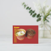 Sticky Rice [Khao Niao] Thai Lao Food Visitekaartje (Staand voorkant)