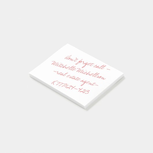 Sticky Scribble II Visitekaartje Post-it® Notes (Schuin)