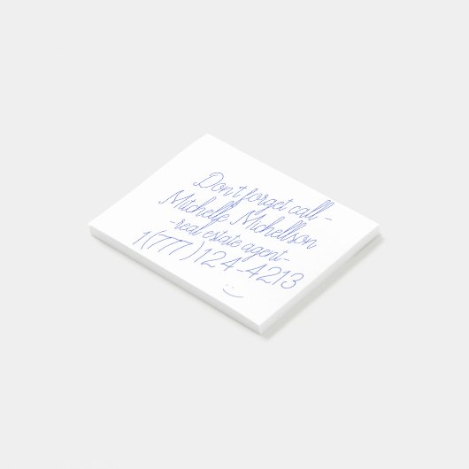 Sticky Scribble Visitekaartje Post-it® Notes (Schuin)