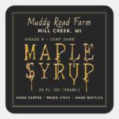 Sticky Syrup Syrup Label - zwart (Voorkant)